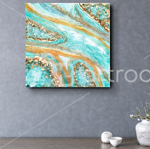 SOLD - Geode Wall Art/Decorative Piece - Picture 12 of 16